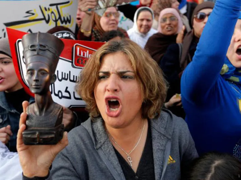 مظاهرة نسائية في مصر 