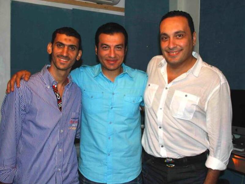 Singer Ehab Tawfik, Producer Wael Gharyani and Composer Ashraf Salem celebrate their new album of religious chants.