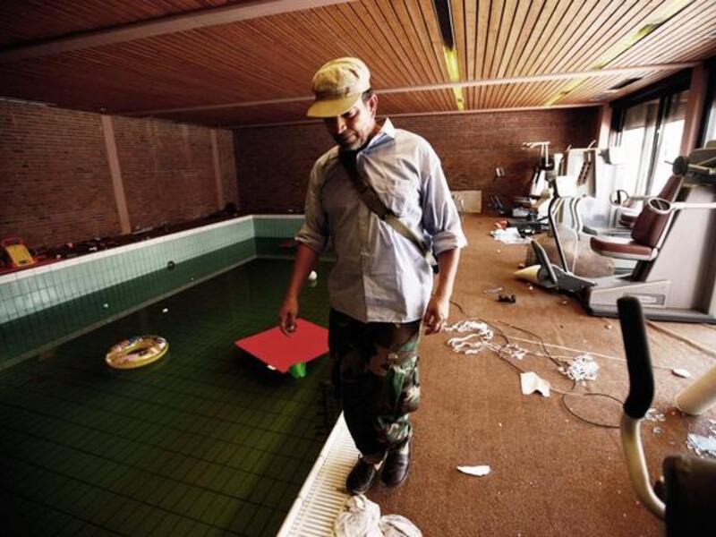 Hannibal's home: still toy-strewn, the play pad for junior Gaddafis: When not being beaten on pain of 'burning torture' 
by Ethiopian Nanny, at the command of mother Aileen, (see last slide),
Hannibal's children had their pick of play areas.
