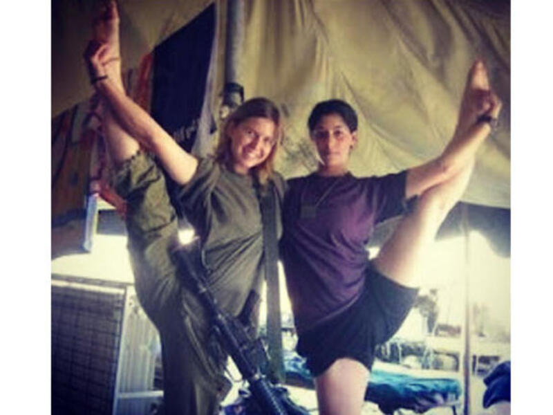 First rule of IDF training: Become flexible so you can climb in and out of those tanks with ease.