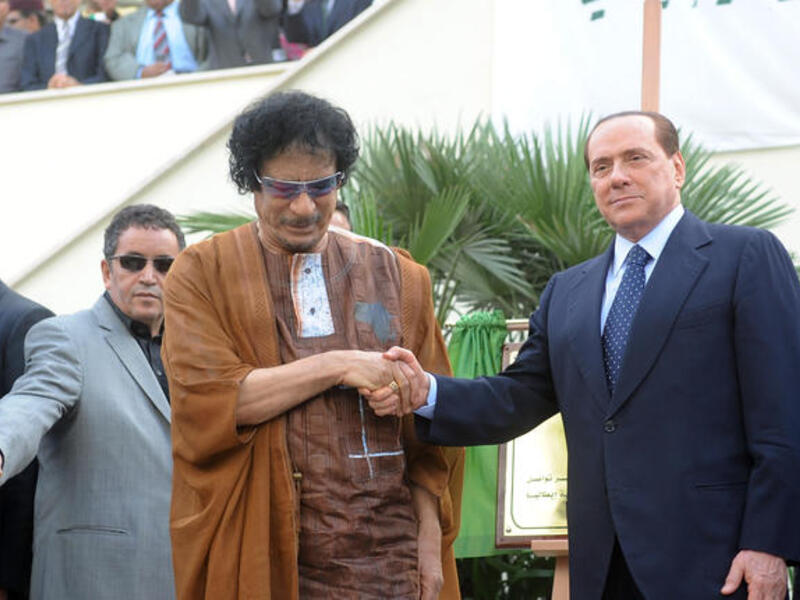 Mediterranean Leaders who love to surround themselves by women (Gadaffi is notorious for his Amazonian Guard – 40 body team of women security guards).