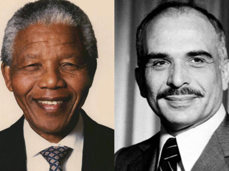 nelson mandela king hussein 