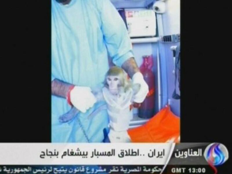 Iran sends a monkey to space