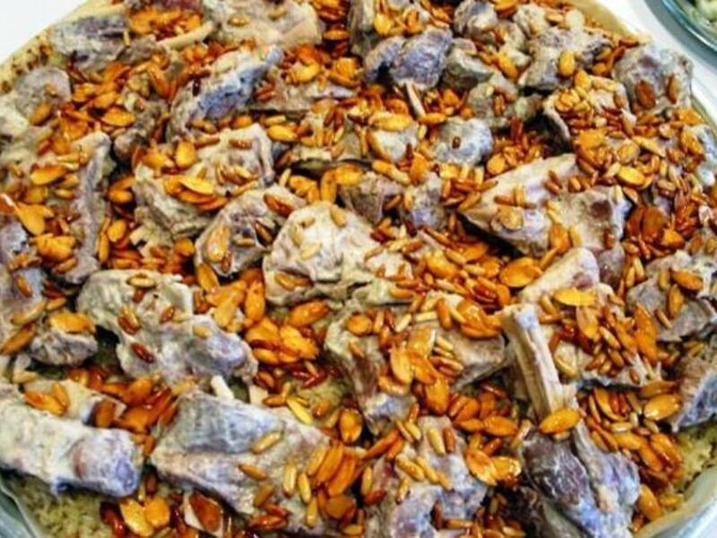 A traditional Jordanian dish, Mansaf. Ramadan being the festival of giving & sharing, families prepare special food & gather 
for Iftar & Suhoor. Due to the emphasis on providing bountiful, generous meals in 
celebration, increased food purchasing is witnessed all month, so more wastage with it.