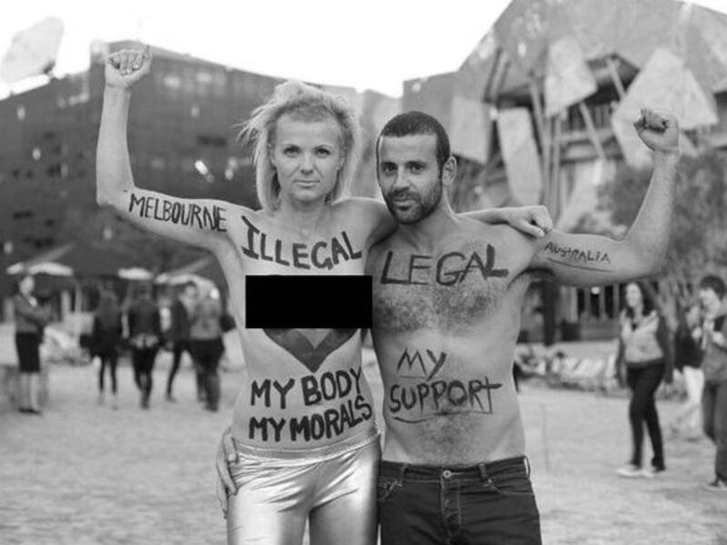 Australia Melbourne Topless Jihad
