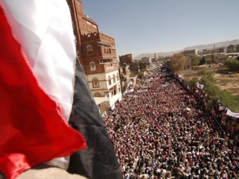 Yemenis gather to call for the ouster of Yemen's President Ali Abdullah Saleh.