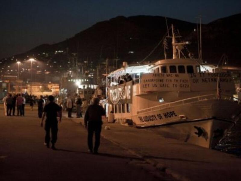 Starkly missing this round of flotilla fanfare were the Turks- leaving it to the Canadians, Americans, Irish, British, Italians,
French and Swedes: One of the main contender boats was the Audacity of Hope- the U.S entry claiming to challenge both
US foreign policy and Israel in one fell swoop.