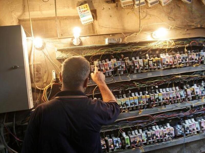 A local Iraqi home-electrical switch-board