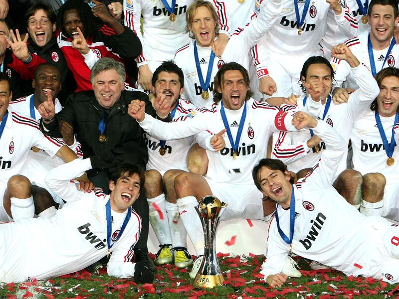 ميلان الإيطالي: وفاز باللقب مرة واحدة عام 2007.