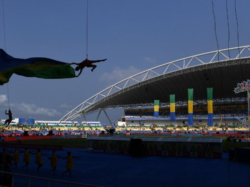 Dancers perform during the opening ceremony of the 2017 Africa Cup of Nations football tournament at the Stade de l'Amitie Sino-Gabonaise in Libreville on January 14, 2017.
GABRIEL BOUYS / AFP