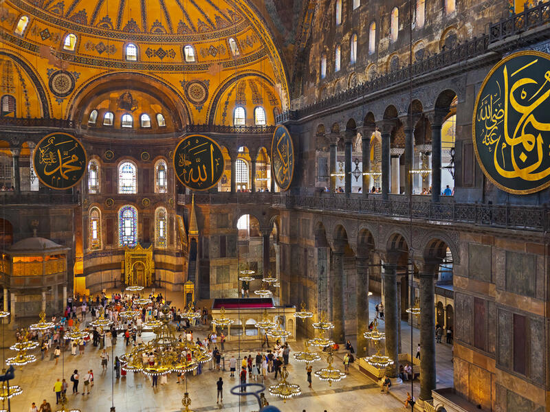 The Hagia Sophia, first a cathedral, then a mosque, was designated a museum in 1935 under Mustafa Kemal Ataturk. (Shutterstock)