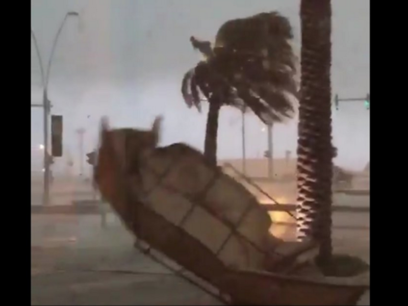 Social media users uploaded photos and videos of the heavy storms. (Twitter)