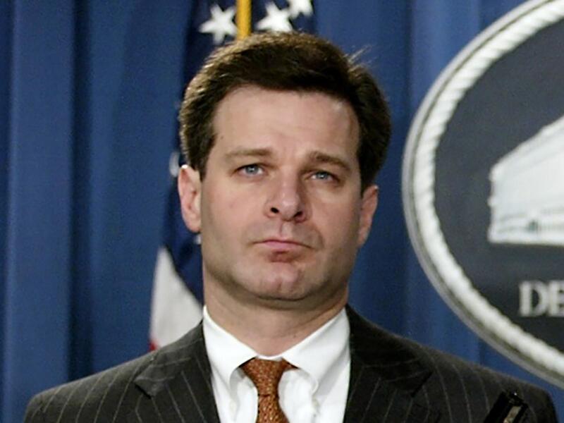 This file photo taken on August 20, 2004 shows US Attorney General for the Criminal Division, Christopher Wray, during a press conference at the Justice Department in Washington, DC. (AFP/File)