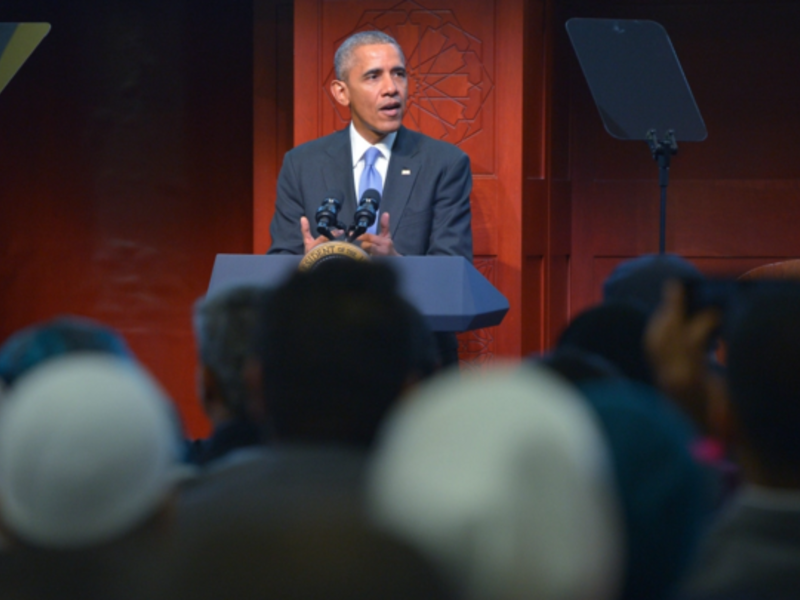 The US president made his first presidential visit to a US mosque this week, and while many saw it as a gesture of solidarity, others dismissed it as being too late. (AFP/File)