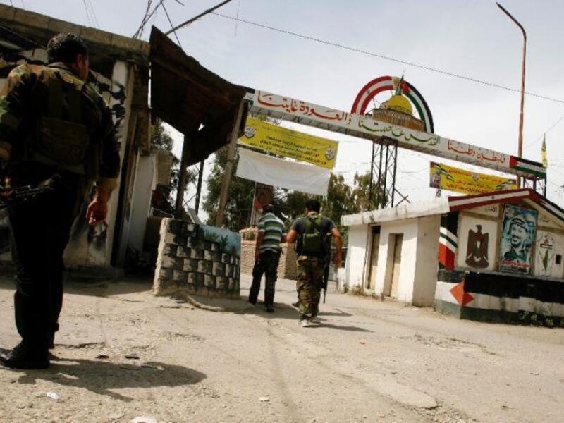 The entrance to the Ain al-Hilweh refugee camp is seen in southern Lebanon. (AFP/File)