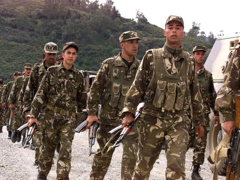 A file photo of Algerian army soldiers. (AFP/File)