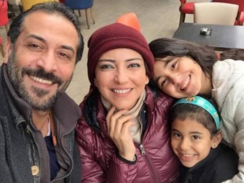 Syrian actors Amal Arafa and Abdel Minem Amairi are no longer a couple. (Laha Magazine)