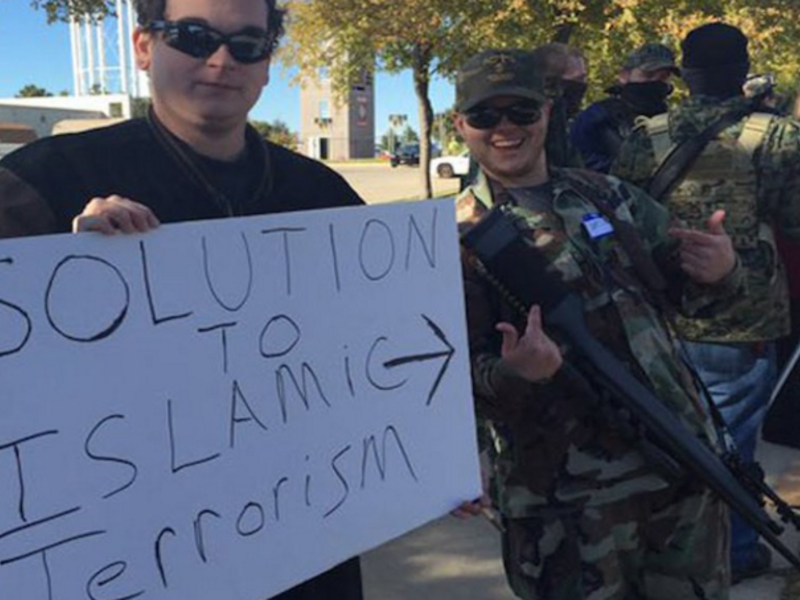 A Christian group in the US is voicing its concerns over the building of a mosque in Milwaukee, but their rhetoric is nothing more than the usual Islamophobic nonsense. Photo of mosque protest in Texas. (Twitter)