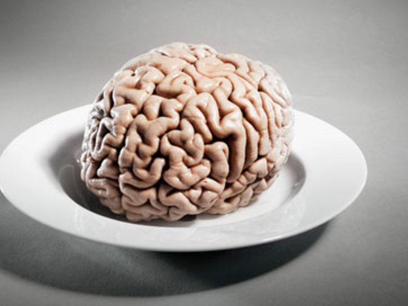 A severed head in the fridge gives a whole new meaning to "brain food." (Shutterstock)