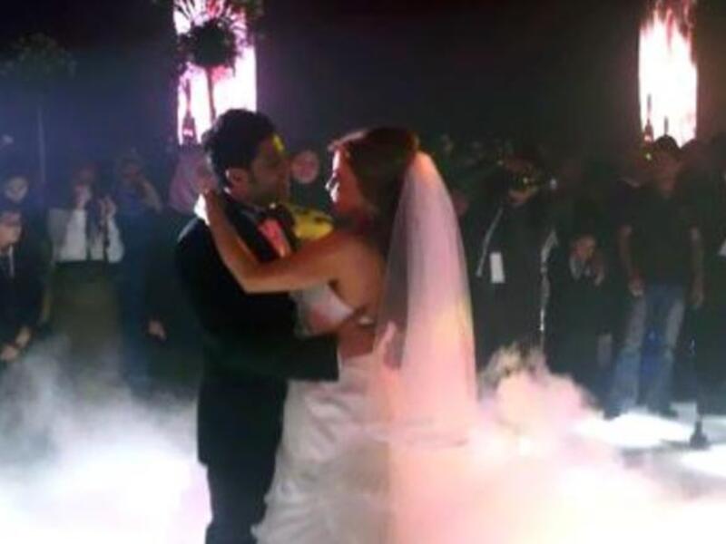 Hamaki and Nahla at wedding ceremony