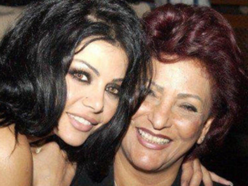 Haifa Wahbi and her mother