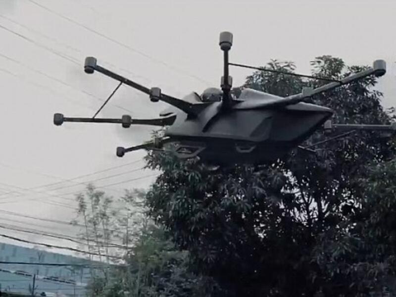 The car, entitled 'Ultralight Aircraft' is loosely based on the design of an unmanned drone. (Daily Mail)