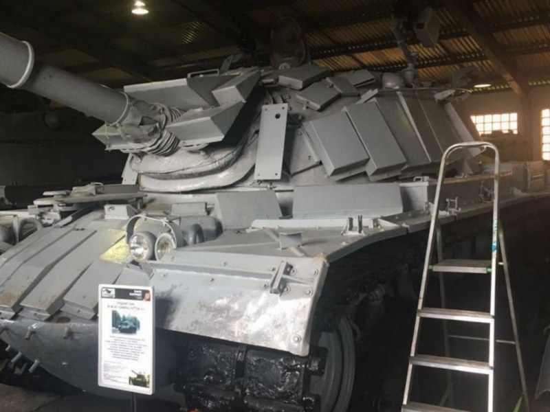 The tank captured in the eighties in Lebanon. (photo: Israel Government Press Office)