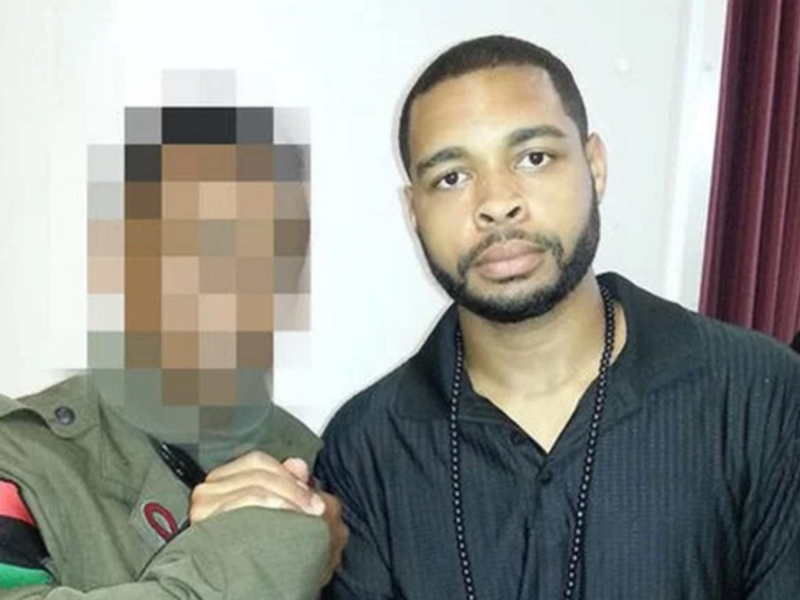 Micah Xavier Johnson (right), the suspected killer of five police officers in Dallas. 