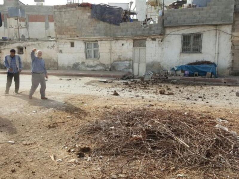 The latest stray rocket to hit Turkey's border town of Kilis has injured two. (Twitter)