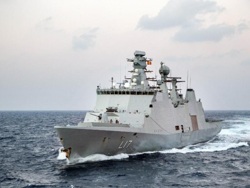 A handout picture taken on January 5, 2014, and released by Norwegian Armed Forces, the Danish support vessel L17 "Esbern Snare" [AFP]