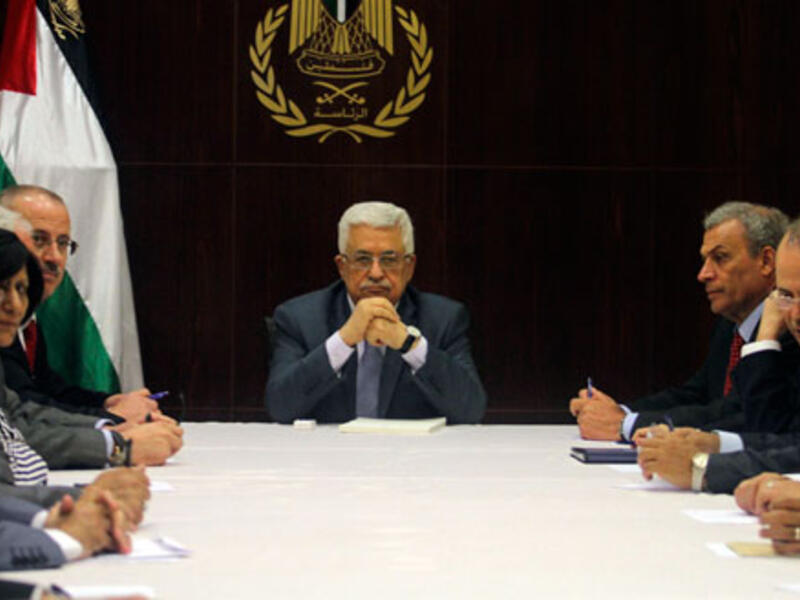 Abbas and the PLO submitted the UN bids in response to Israel's failure to release the fourth group of prisoners as outlined under the peace talks deal in July 2013 (File Archive/AFP)