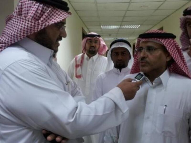 Dr. Hamed is interviewed outside the courtroom