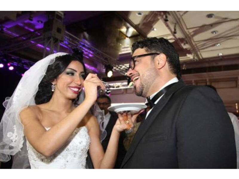 Dounia on her wedding day to Tork. (Image: Facebook)