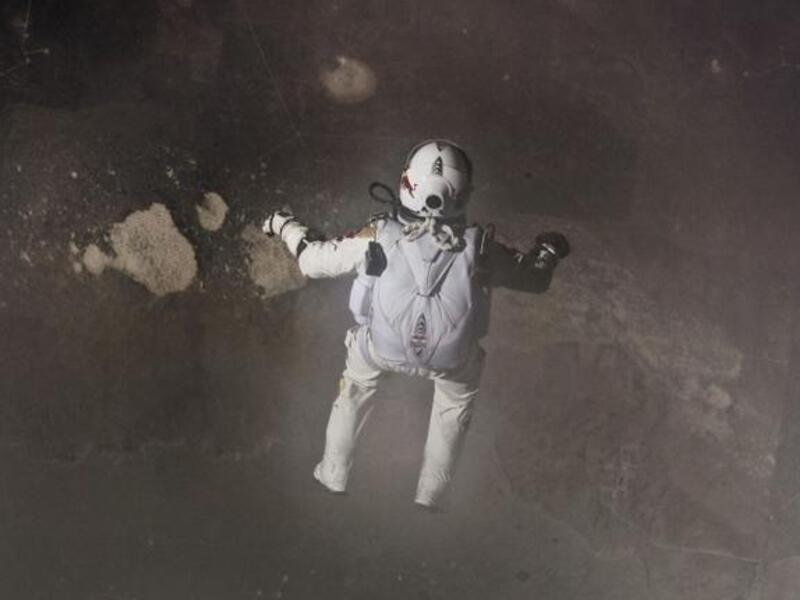 The beginning of the jump that seemingly defied the laws of physics