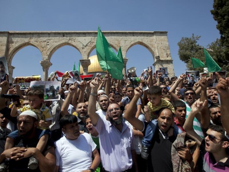 Hamas supporters rally in Jerusalem earlier this year (File Archive/AFP)