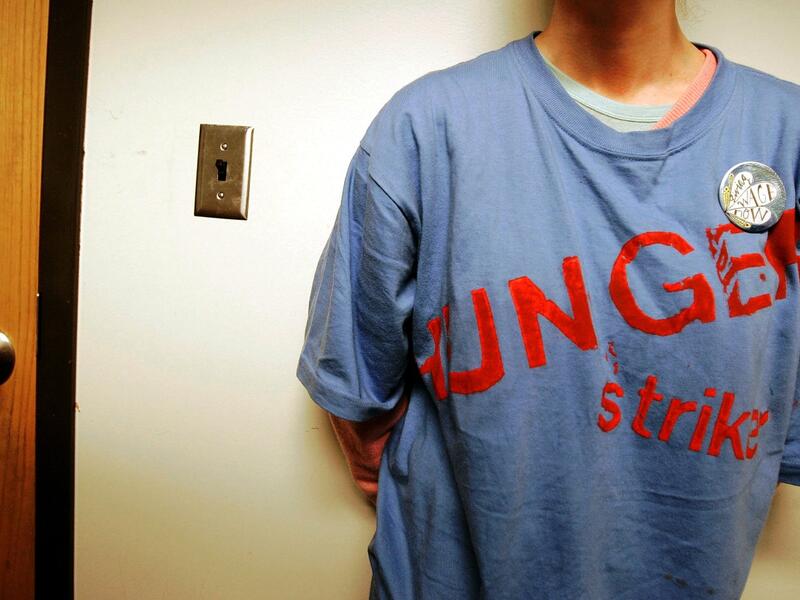 The seven pro-democracy protesters are hunger striking on the premises of National Council for Human Rights in Cairo (AFP/ File Archive).