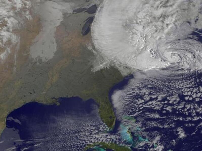 The view from above: Hurricane Sandy's path