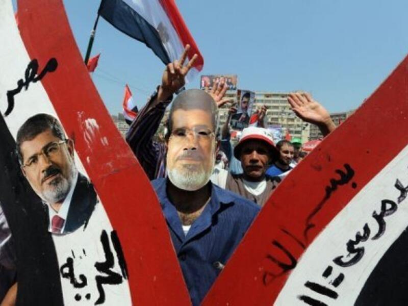 Supporters of ousted Egyptian president Mohamed Morsi  at a demonstration in Cairo on July 26, 2013 (AFP)