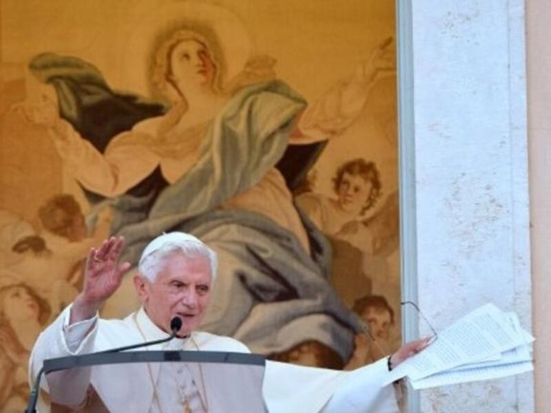Pope Benedict XVI speaking in Italy