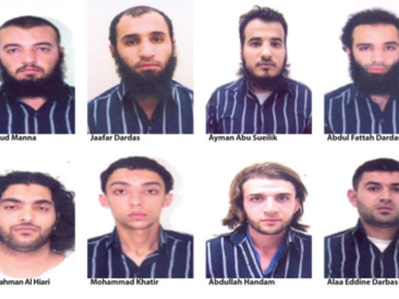 Photos released by the Jordan News Agency, Petra, of suspected members of a terror cell that allegedly plotted attacks on vital locations in Amman