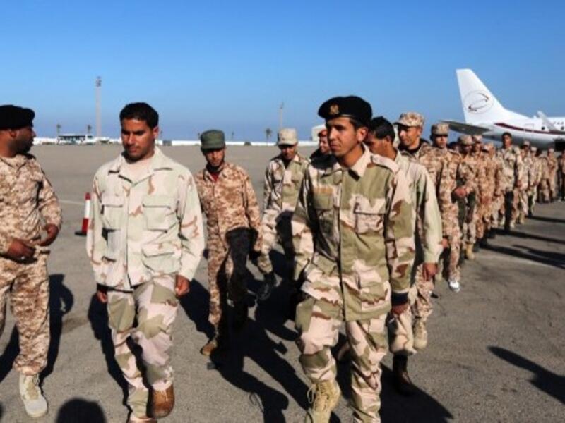 Libyan soldiers were deployed to Libya's south to control renewed clashes (Mahmud Turkia/AFP)