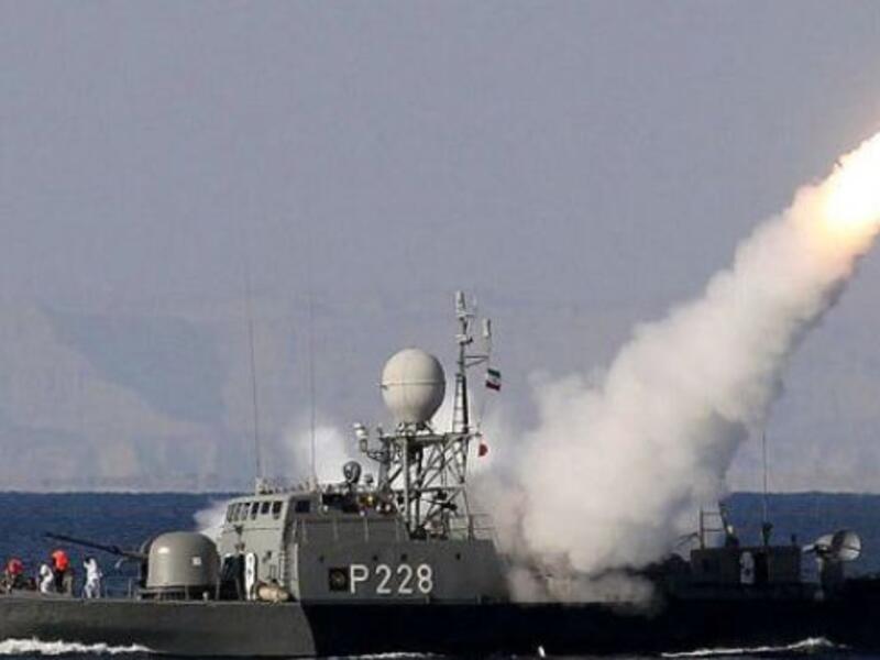 Iranian Navy fires a Mehrab (Altar) missile during the Velayat-90 naval drills in the general area of Strait of Hormuz in southern Iran on January 1, 2012. [Press TV]