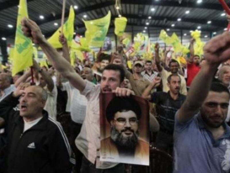 Hezbollah supporters rally in Beirut.