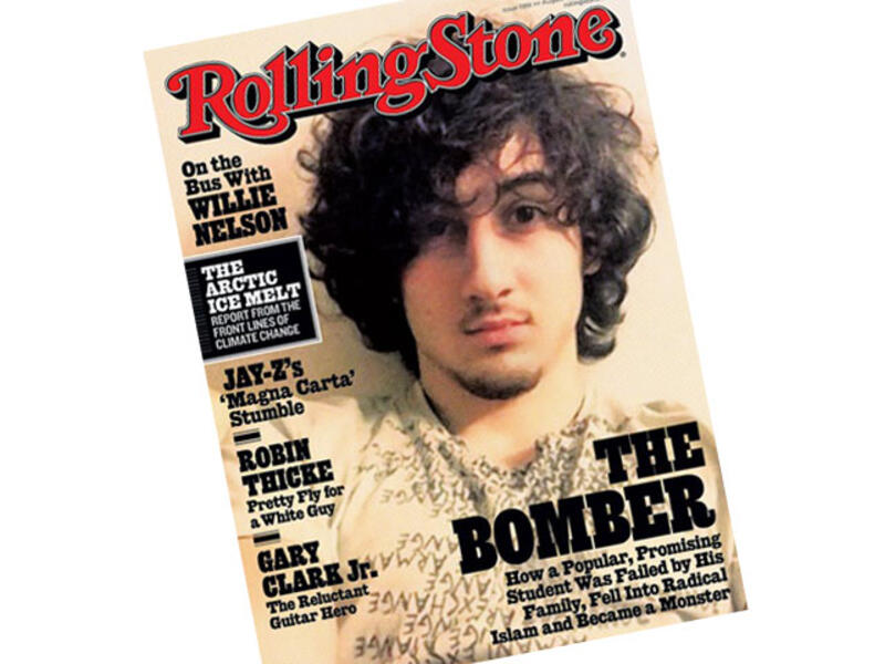 Dzhokhar Tsarnaev on the cover of Rolling Stone magazine. (Image: Naharnet)