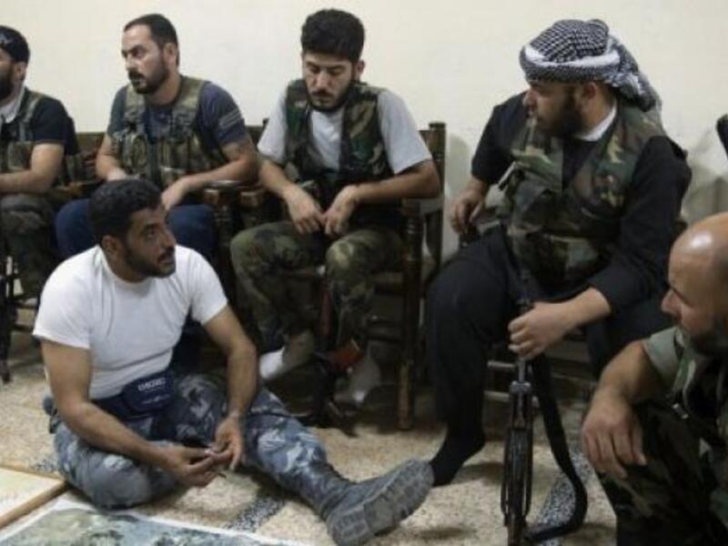 Members of the Islamist al-Tawhid Brigade were attacked by regime forces in Aleppo Thursday during their meeting in Aleppo (Courtesy of Your Middle East)