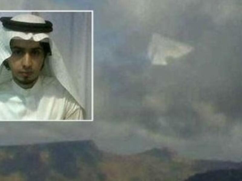 Aseel Badiyan’s picture shows a white triangular, object soaring through the clouds. (Image courtesy: ajl.com.sa)