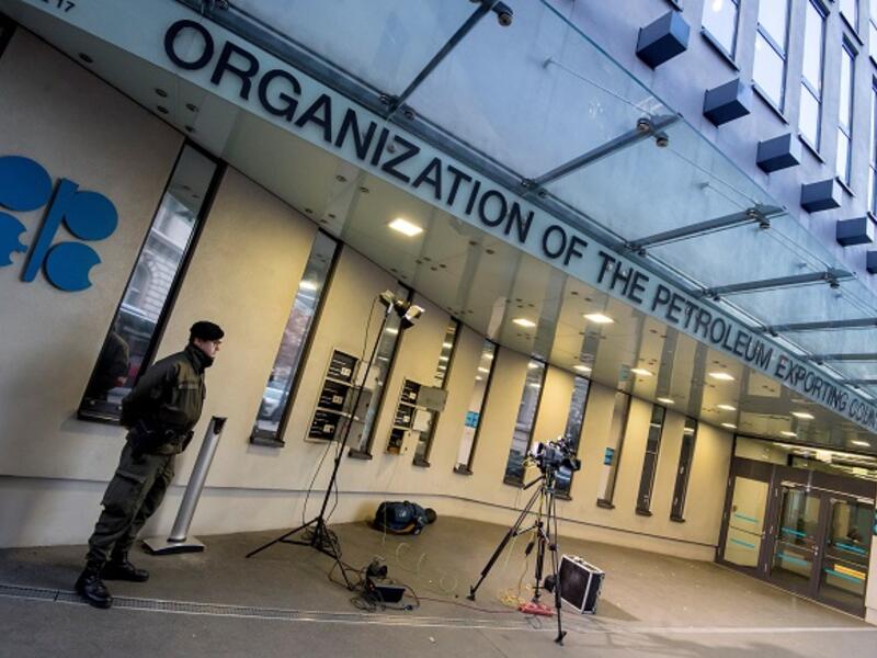 An Austrian soldier stands guard outside the OPEC headquarters in Vienna on November 29, 2016. (AFP/ File)