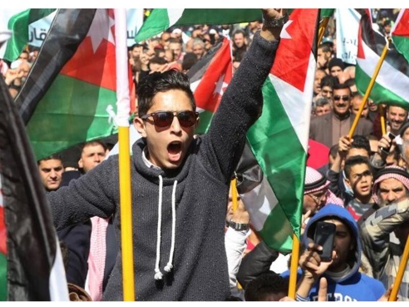Doctors, journalists, teachers, lawyers, pharmacists and representatives of several other sectors are holding a strike, in rejection of the income tax draft law. (AFP)