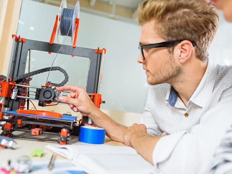 Smart designer using 3d printing technology. (Shutterstock)