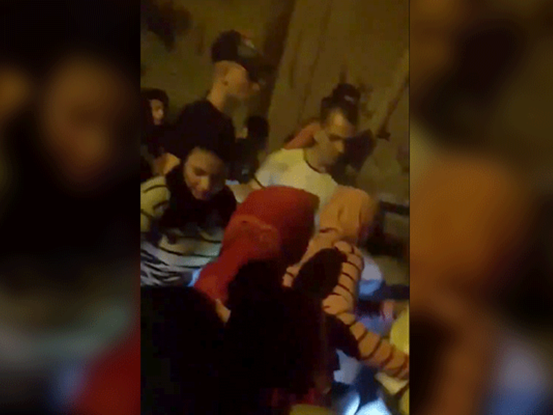 Screenshots were taken from two videos for recent sexual harassment incidents took place in Egypt.